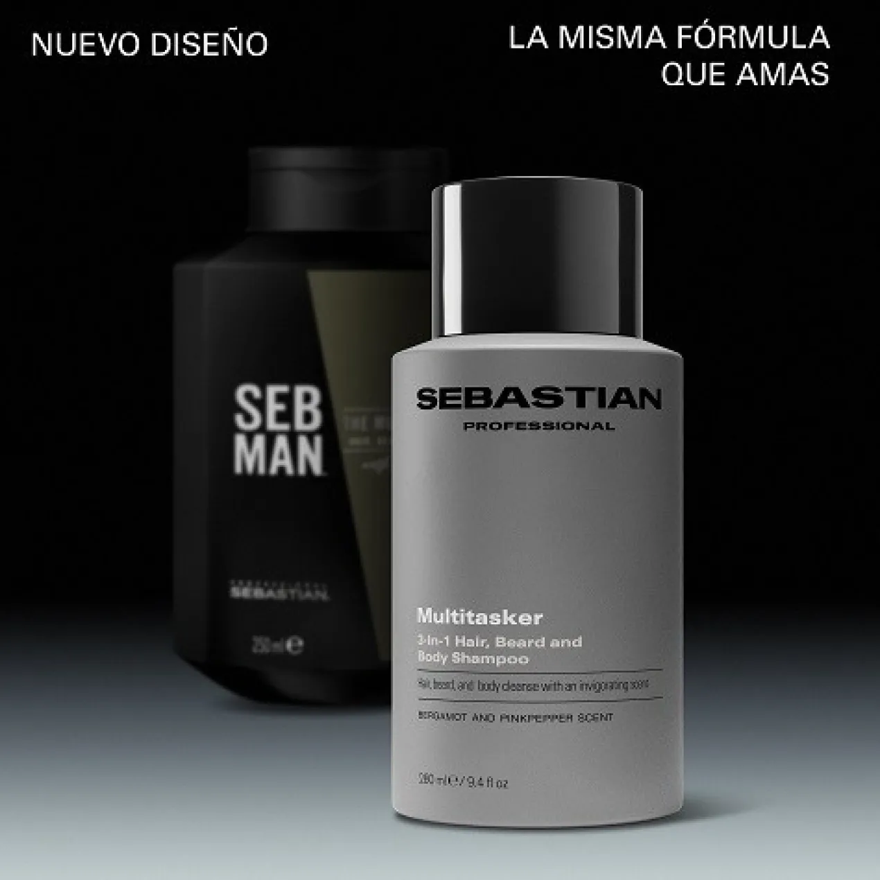 Multitasker 3-en-1 Champú Cabello, Barba y Cuerpo