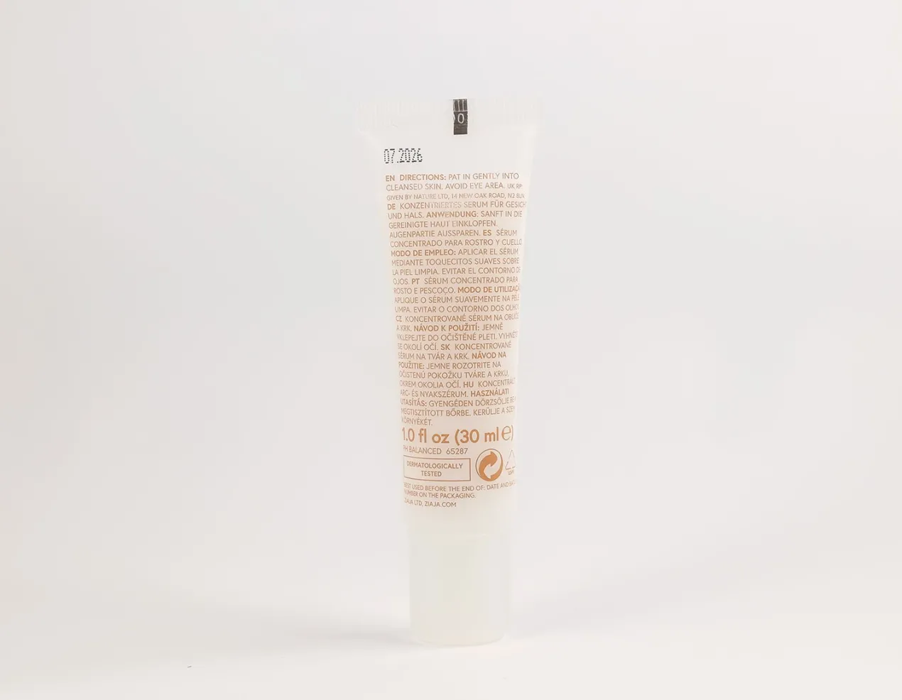 NATURAL CARE Serum Concentrado para Rostro y Cuello