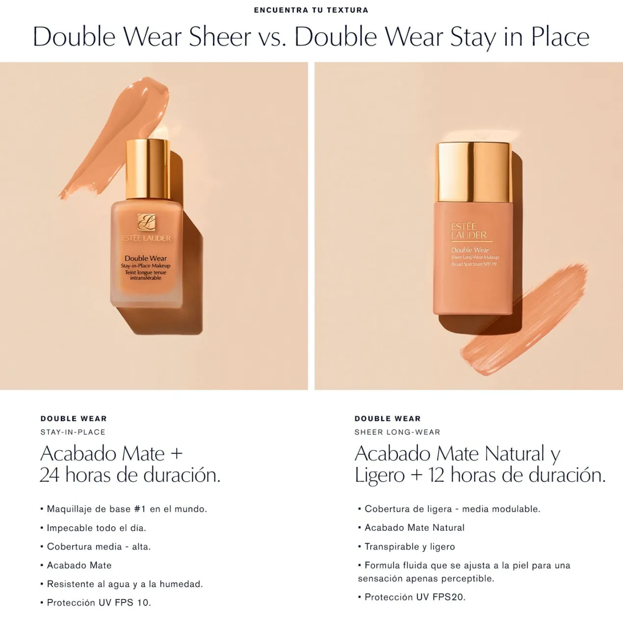 Natural Double Wear Sheer Matte Base de Maquillaje de Larga Duración