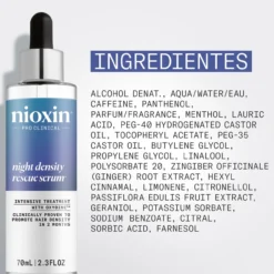 Night Density Rescue Serum Antioxidante Densificador del Cabello