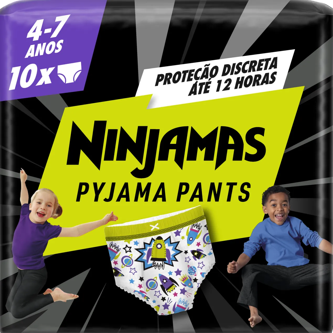 Ninjamas Pyjama Pants Calzoncillos de Noche Absorbentes 4-7 años