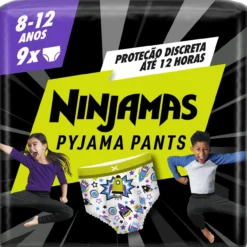 Ninjamas Pyjama Pants Calzoncillos de Noche Absorbentes 8-12 años