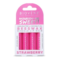 Nourish-Me Sweet! Beeswax Bálsamo Labial Milagroso Cera de Abeja + Fresas