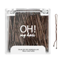 Oh My Hair Caja 100 Horquillas Pelo Castaño