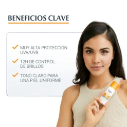 Oil Control Protector Solar Facial Dry Touch con Color SPF50+