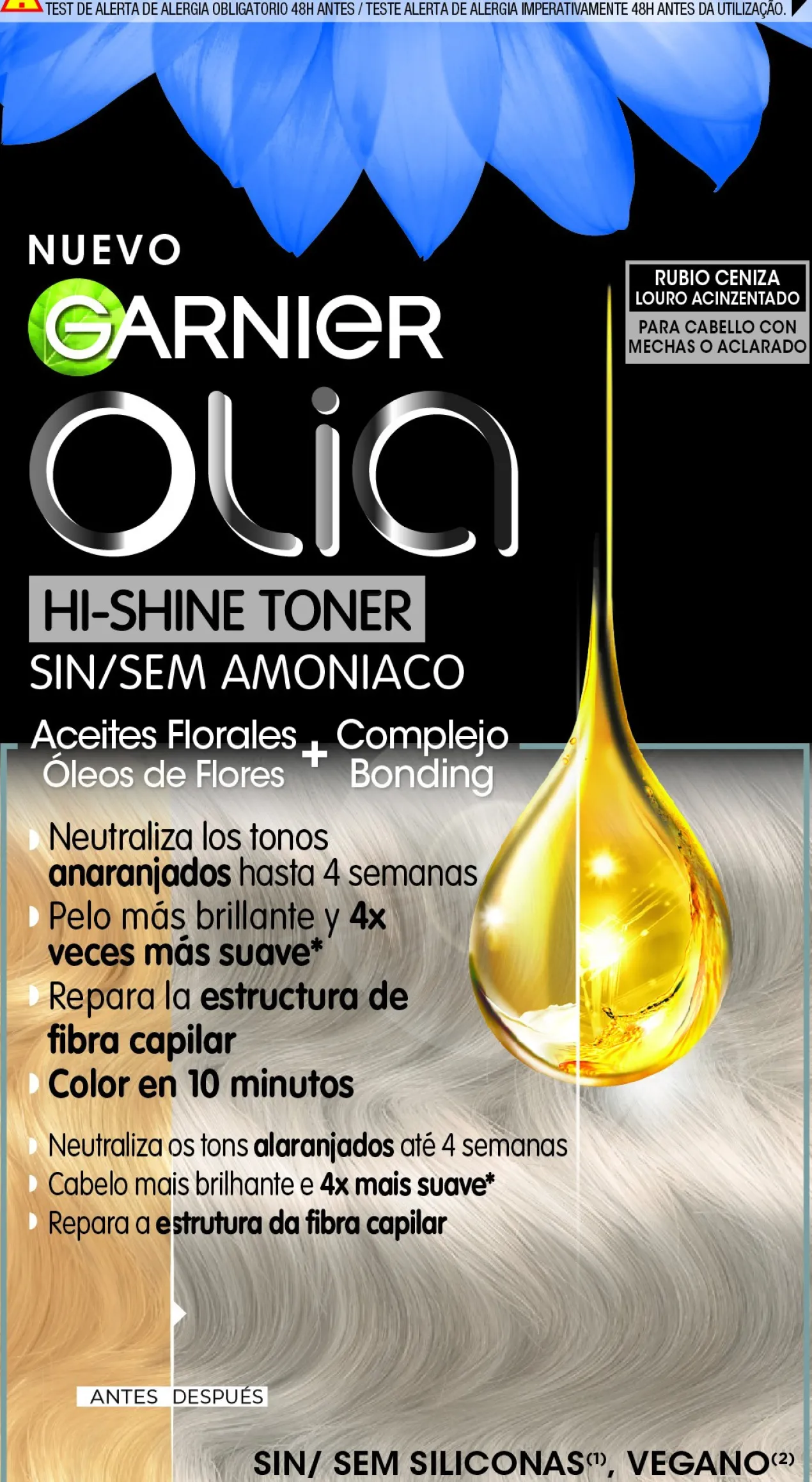 Olia Hi-Shine Toner para cabello decolorado o aclarado