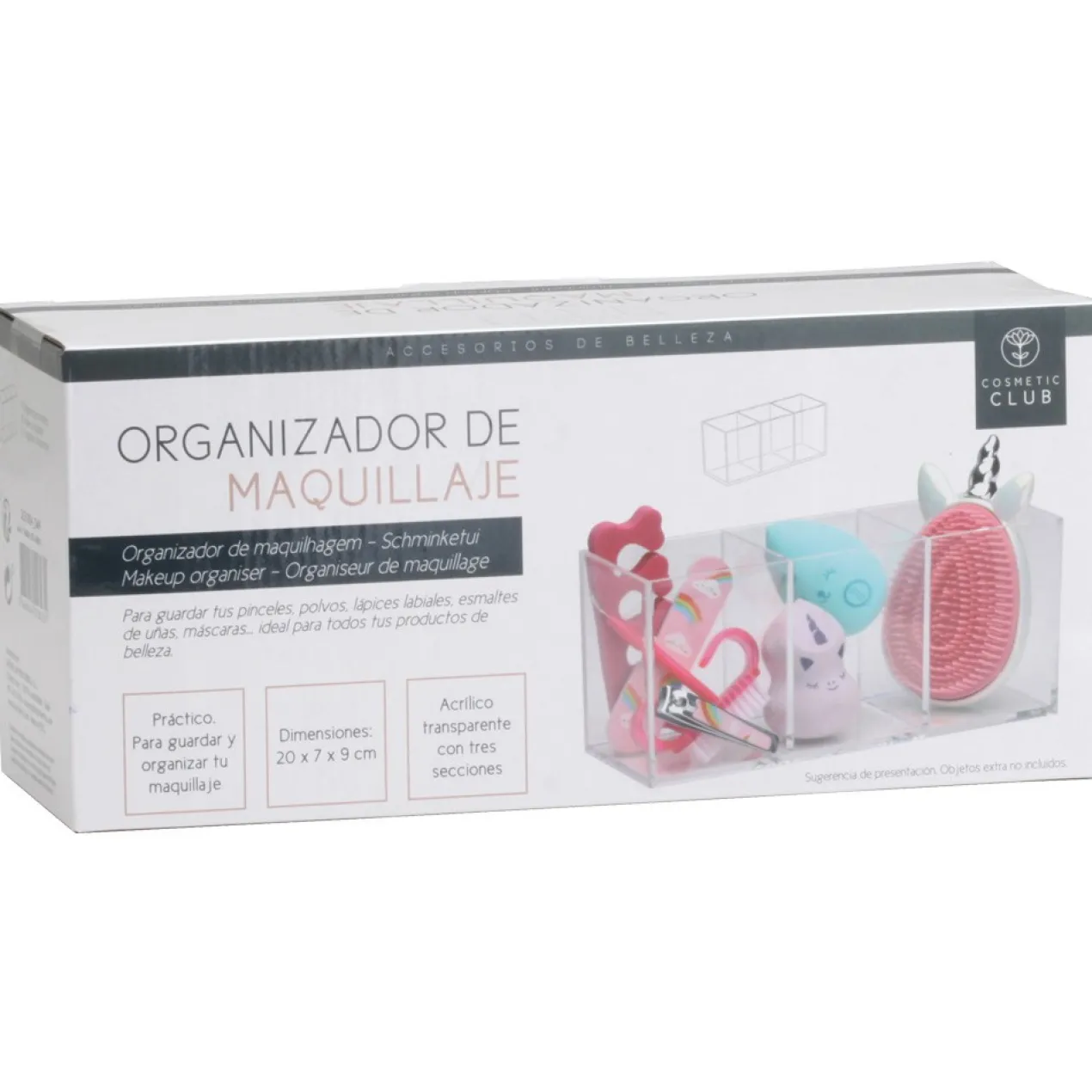 Organizador Maquillaje Tres Compartimentos