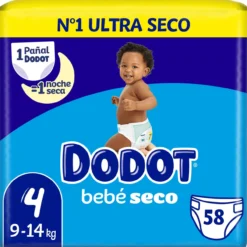Pañales Bebé Seco Talla 4 de 9 a 14 Kg