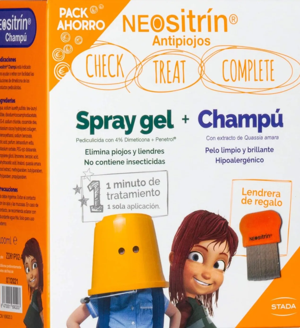 Pack Antipiojos Champú + Spray + Lendrera