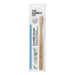 Pack Cepillo de Dientes de Bambú White Adult Soft + Pasta de Dientes Menta Fresca