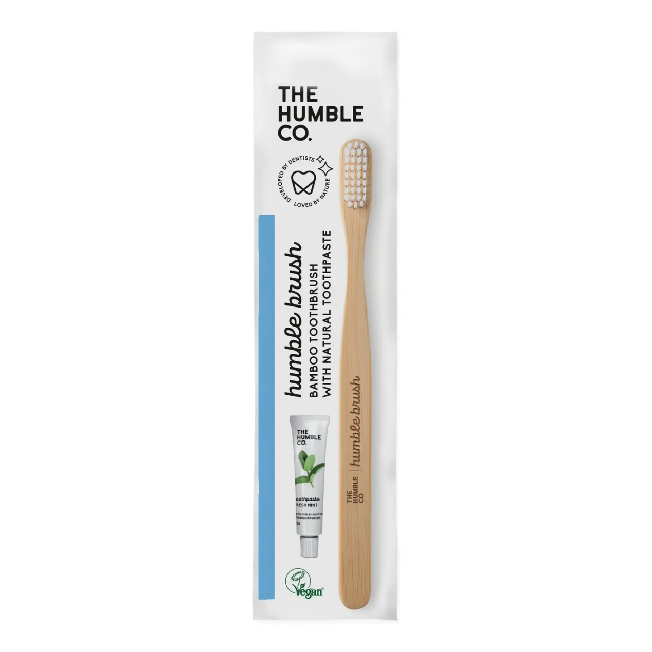 Pack Cepillo de Dientes de Bambú White Adult Soft + Pasta de Dientes Menta Fresca