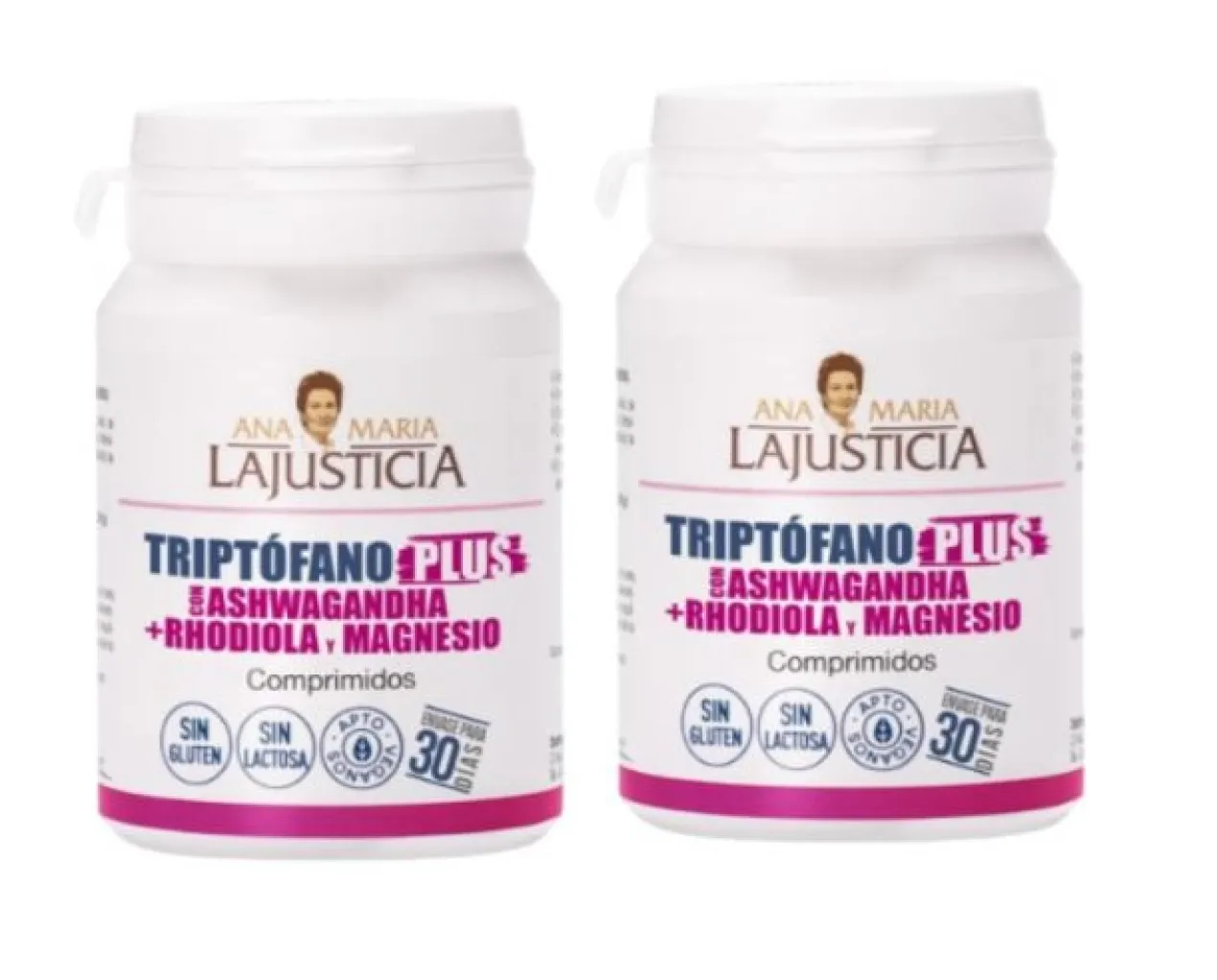 Pack Duplo Triptofano Plus Con Ashwagandha + Rhodiola + Magnesio