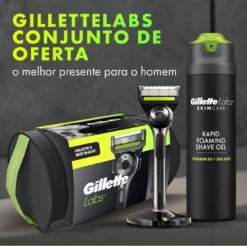 Pack GilletteLabs Maquinilla + Recambios + Gel + Soporte