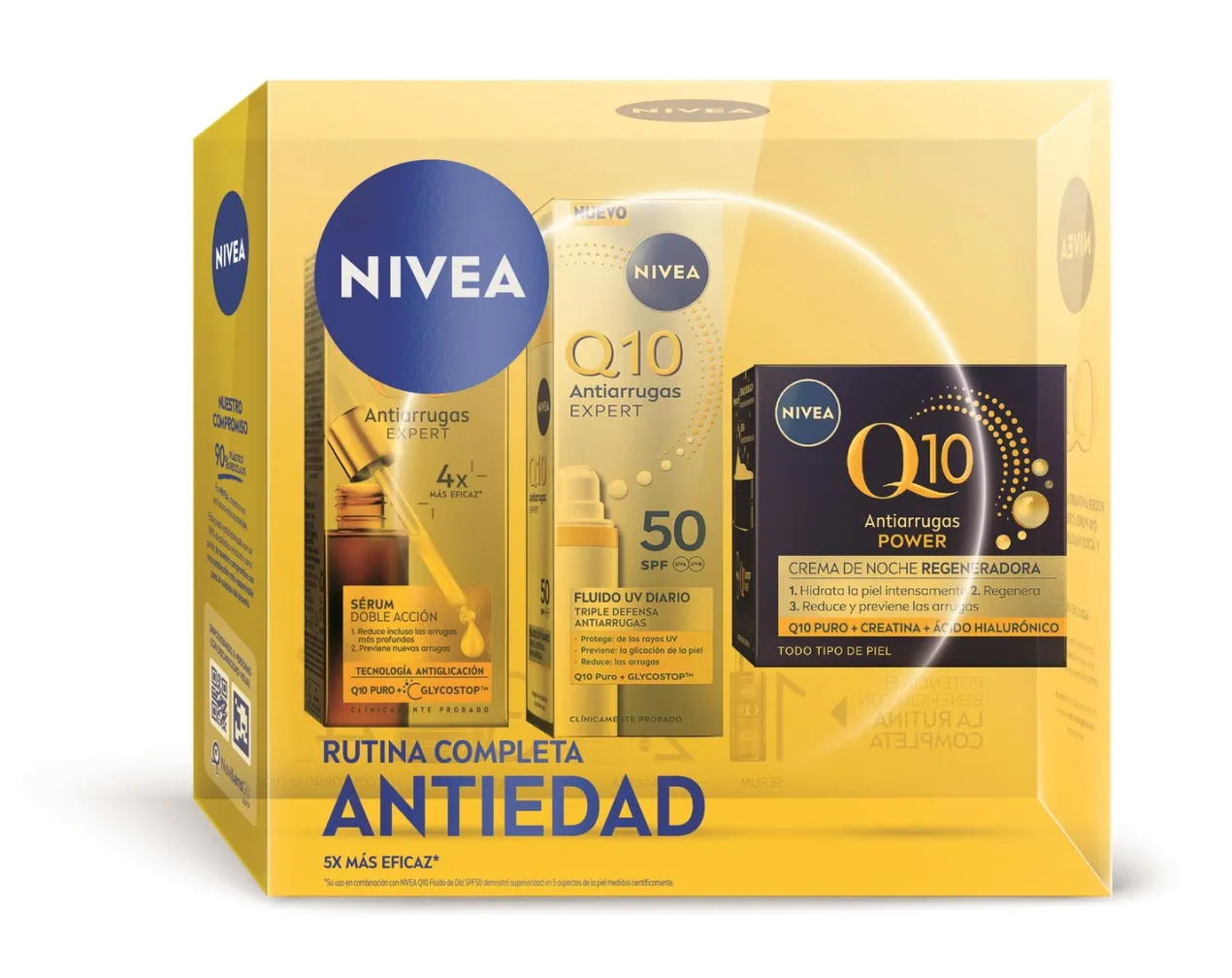 Pack Q10 Rutina Completa Antiedad Sérum + Fluido FP50 + Crema de Noche