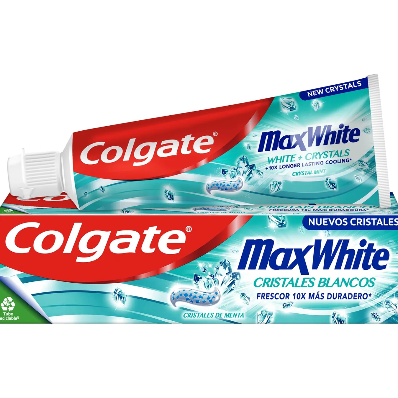 Pasta de dientes Blanqueadora Max White con Cristales Blancos