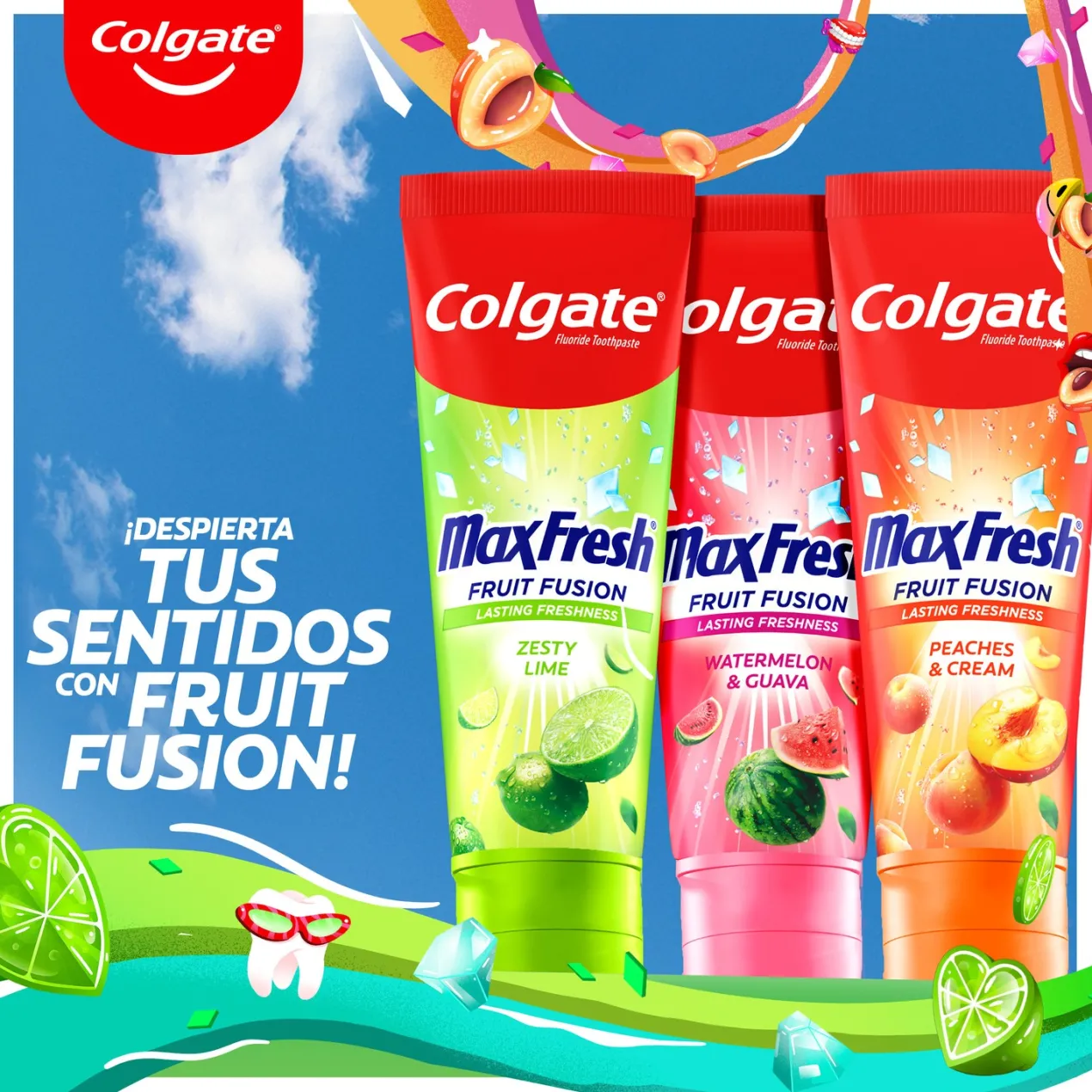Pasta de dientes Colgate Max Fresh Fruit Fusion Zesty