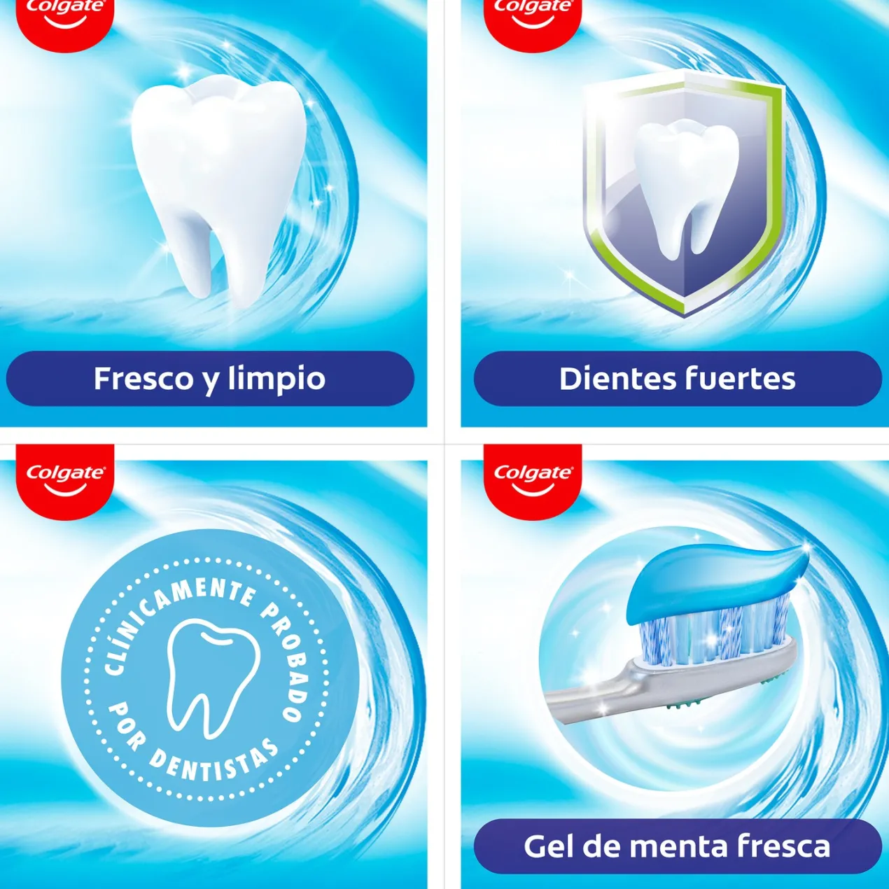 Pasta de Dientes Fresh Gel Dientes Fuertes y Aliento Fresco