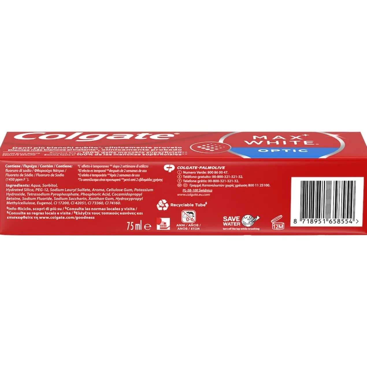 Pasta de Dientes Max White Optic Blanqueadora