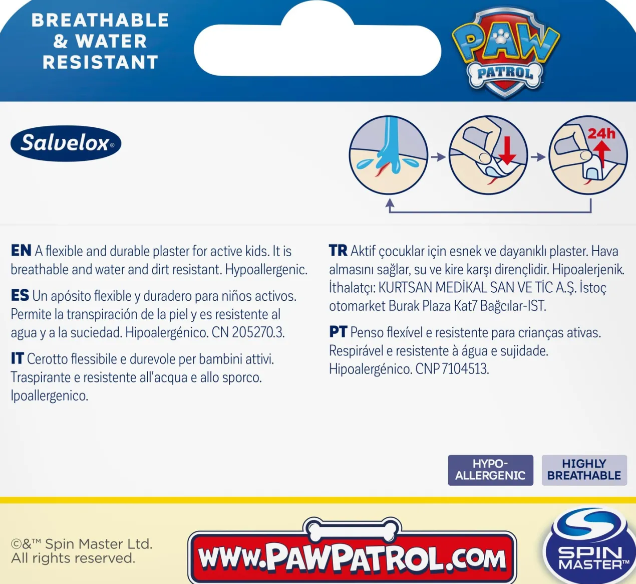 Patrulla Canina Tiritas Infantiles