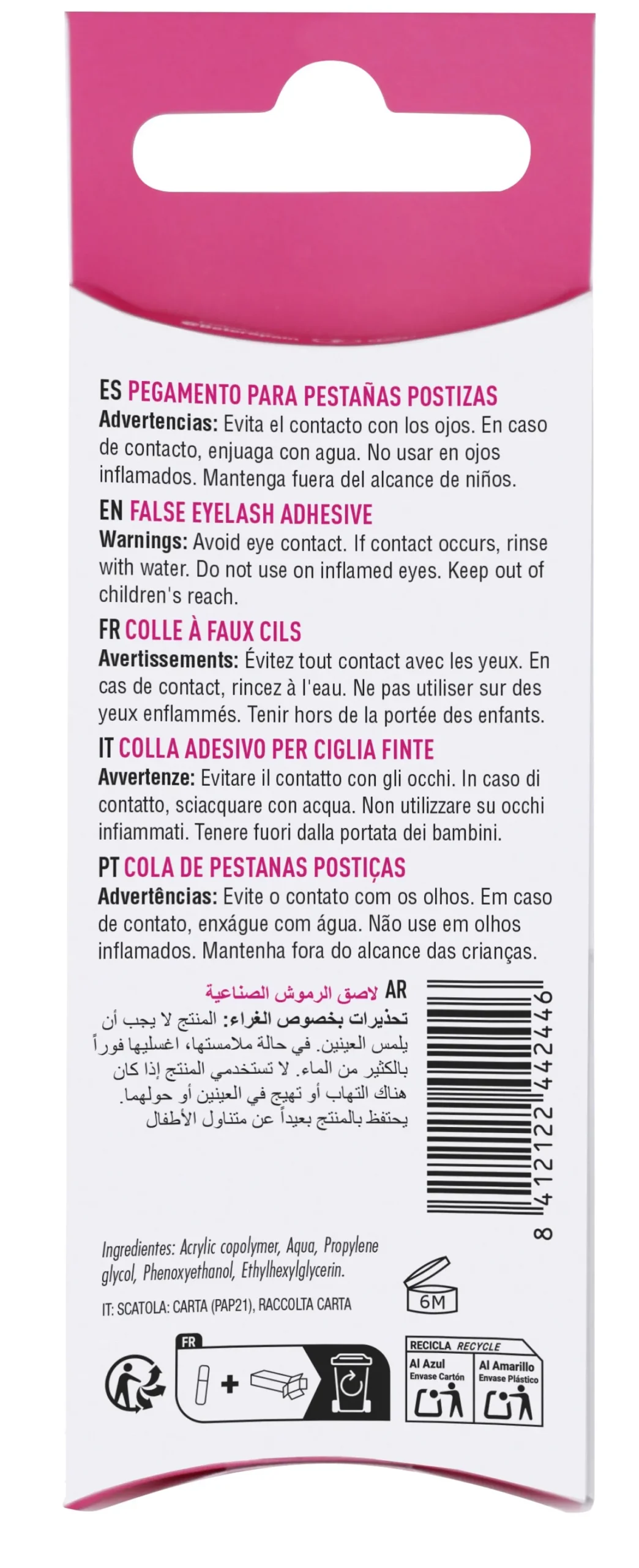Pegamento con pincel para Pestañas Postizas False Eyelash Adhesive