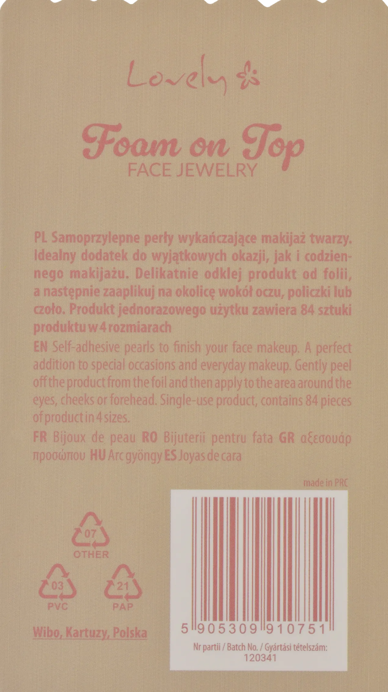 Perlas Stickers Faciales Foam On Top