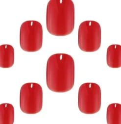 Petite Gel Finish Bitten Strawberry Uñas Postizas