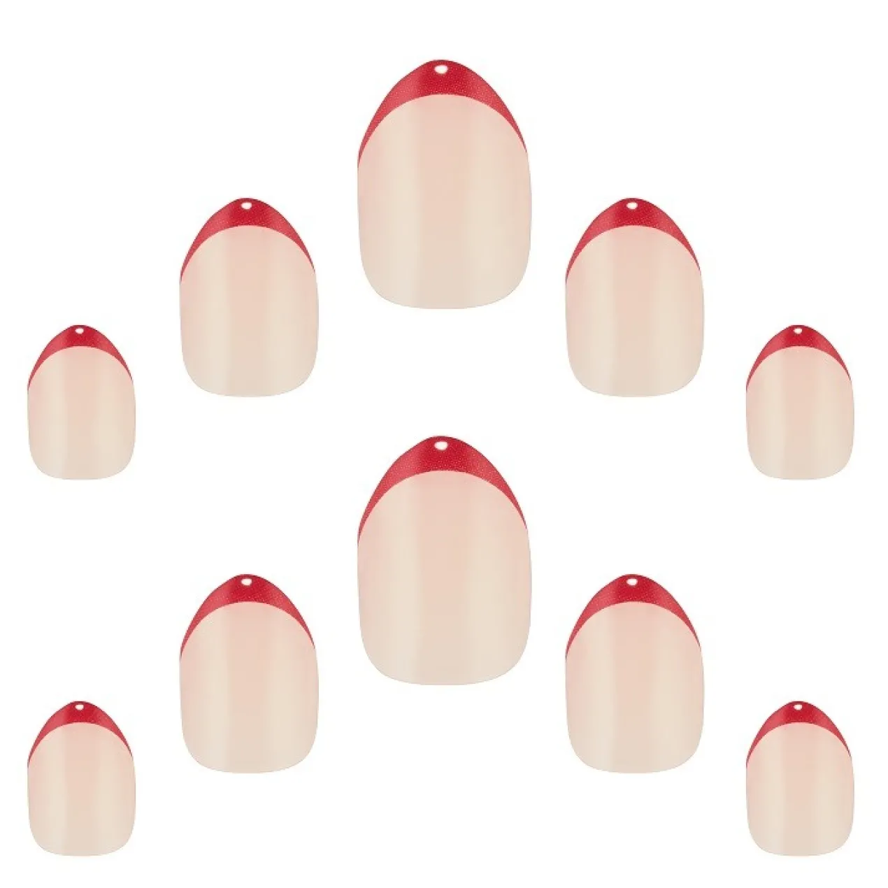 Petite Gel Finish Red Tips Uñas Postizas Edición Limitada
