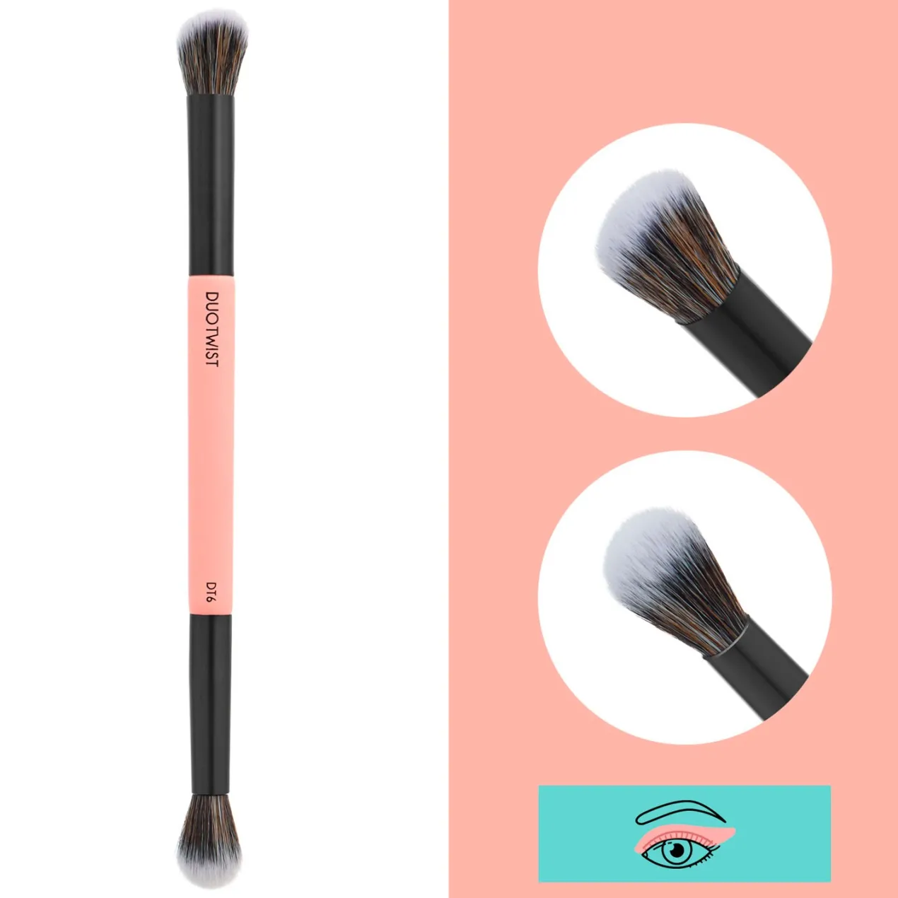 Pincel Doble Sombra De Ojos Duo Twist DT6