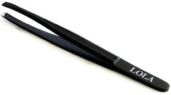 Pinza Depilación Punta Recta Negra