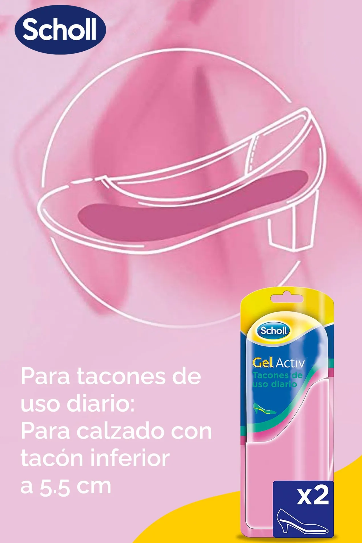 Plantilla Gel Activ Tacón Diario