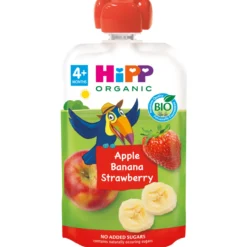 Pouche 100% Frutas Plátano, Manzana y Fresa BIO