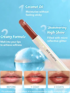Pout-Perfect Shimmer Brillo de Labios Voluminizador Efecto Perlado