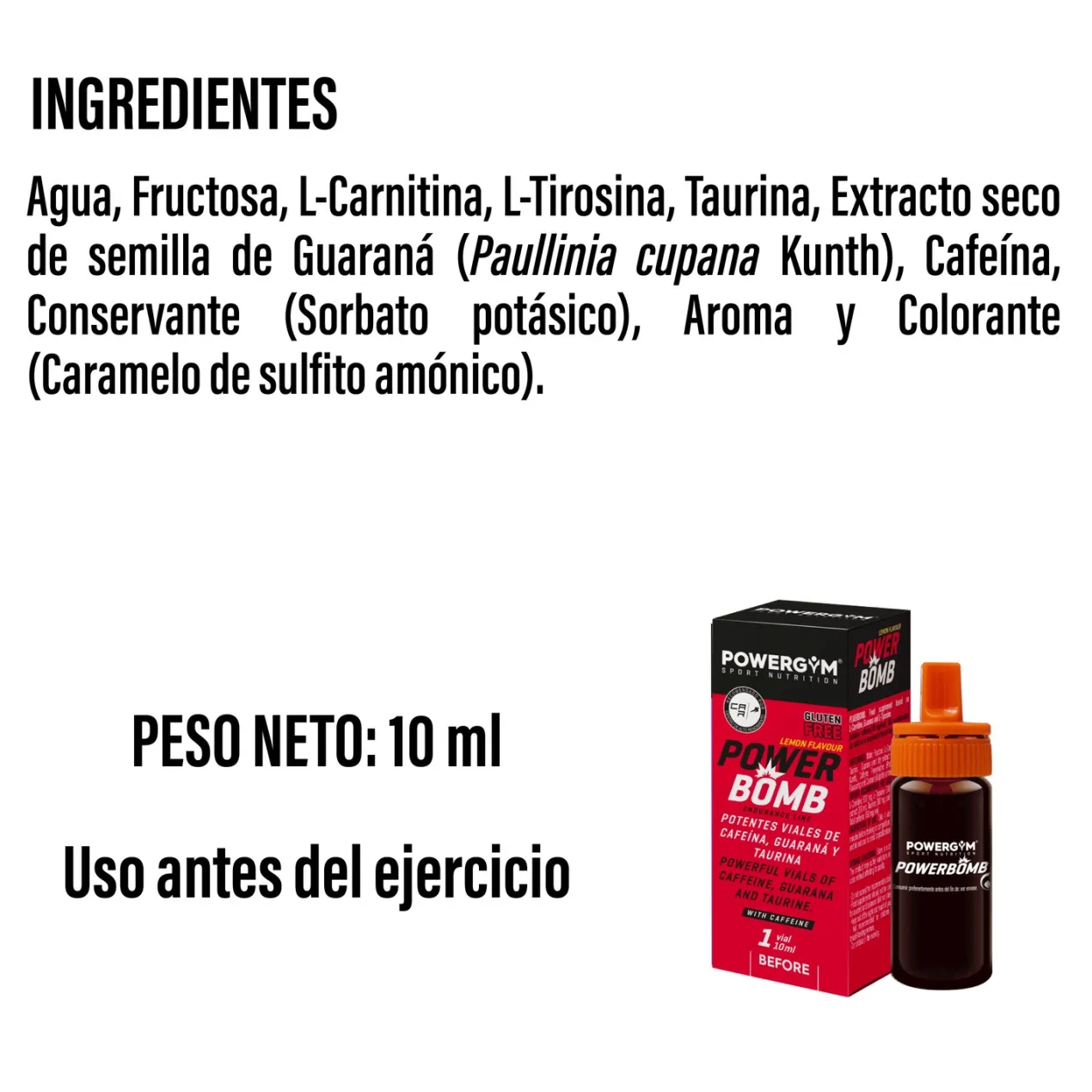 Powerbomb Suplemento Deportivo Sin Gluten