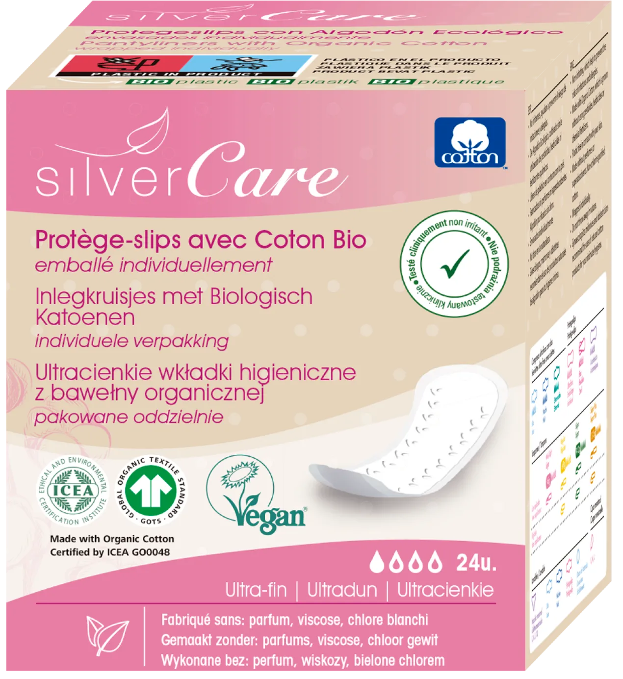 Protegeslips de Algodón Ecológico Ultrafinos