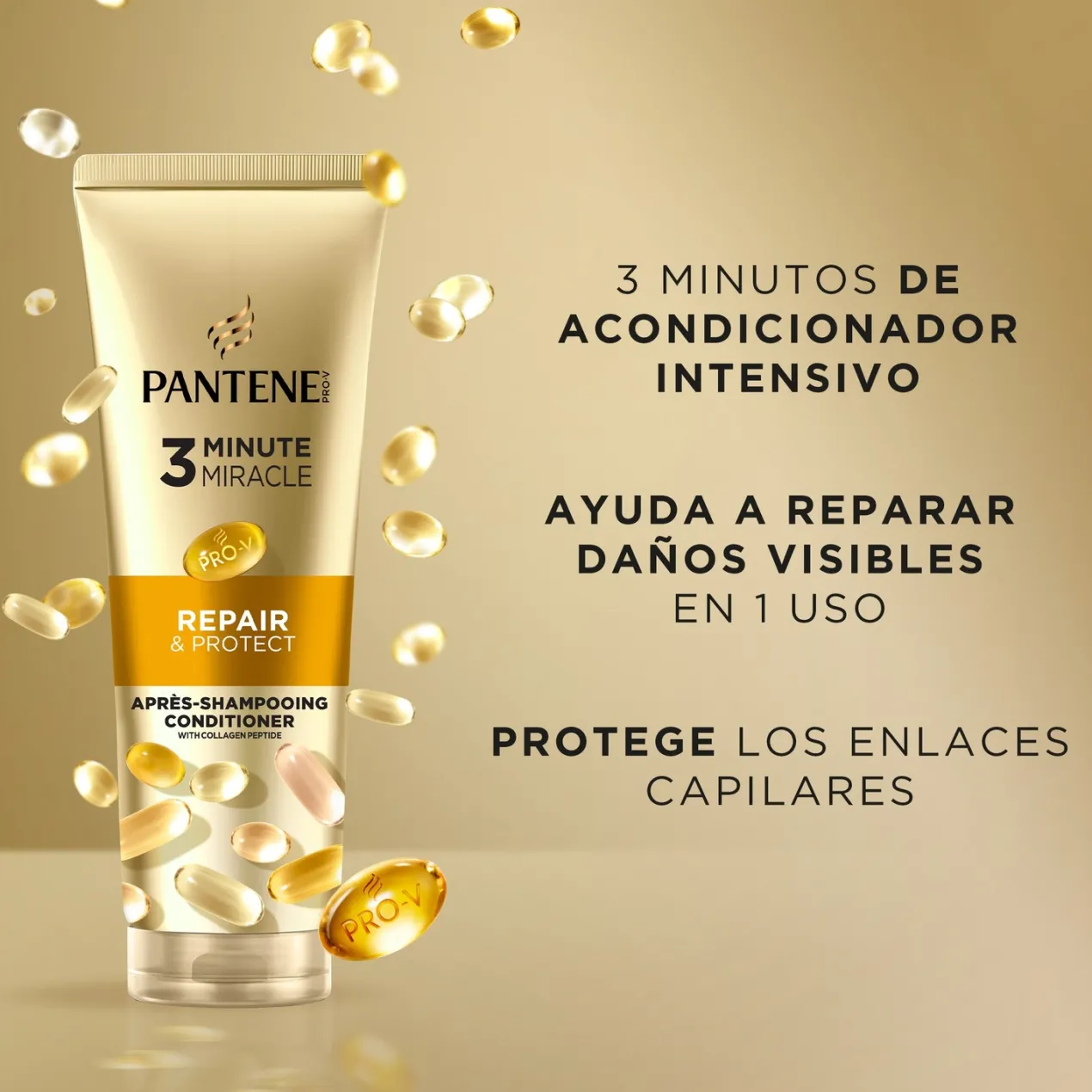 Pro-V Repara y Protege Champú 325ml + Acondicionador 220ml + Aceite 100ml