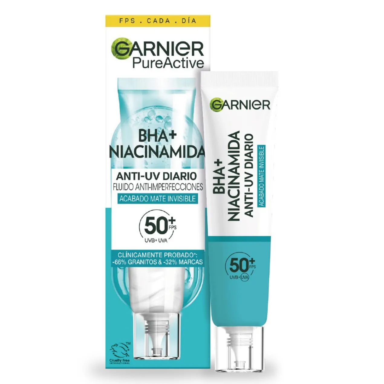 Pure Active Fluido UV Diario con BHA + Niacinamida FPS50+