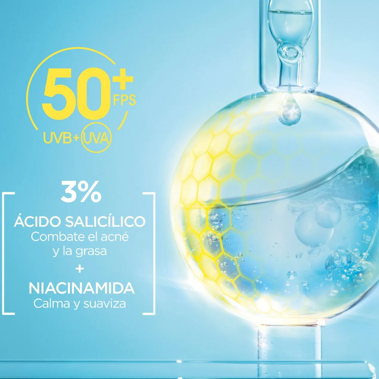 Pure Active Fluido UV Diario con BHA + Niacinamida FPS50+