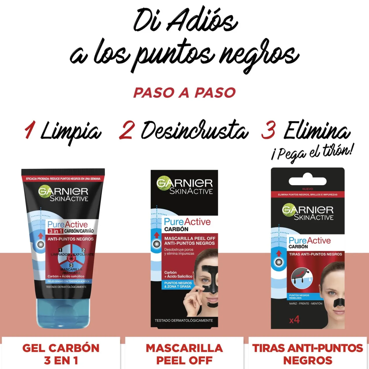 Pure Active Limpiador 3en1 Carbón