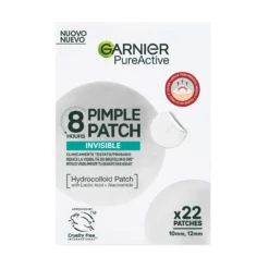 Pure Active Pimple Patch Invisible 8h Parche con Tecnología Hidrocoloide con BHA para Granitos
