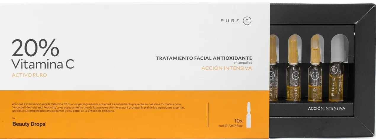 Pure C Ampollas 20% Vitamina C Tratamiento Antioxidante