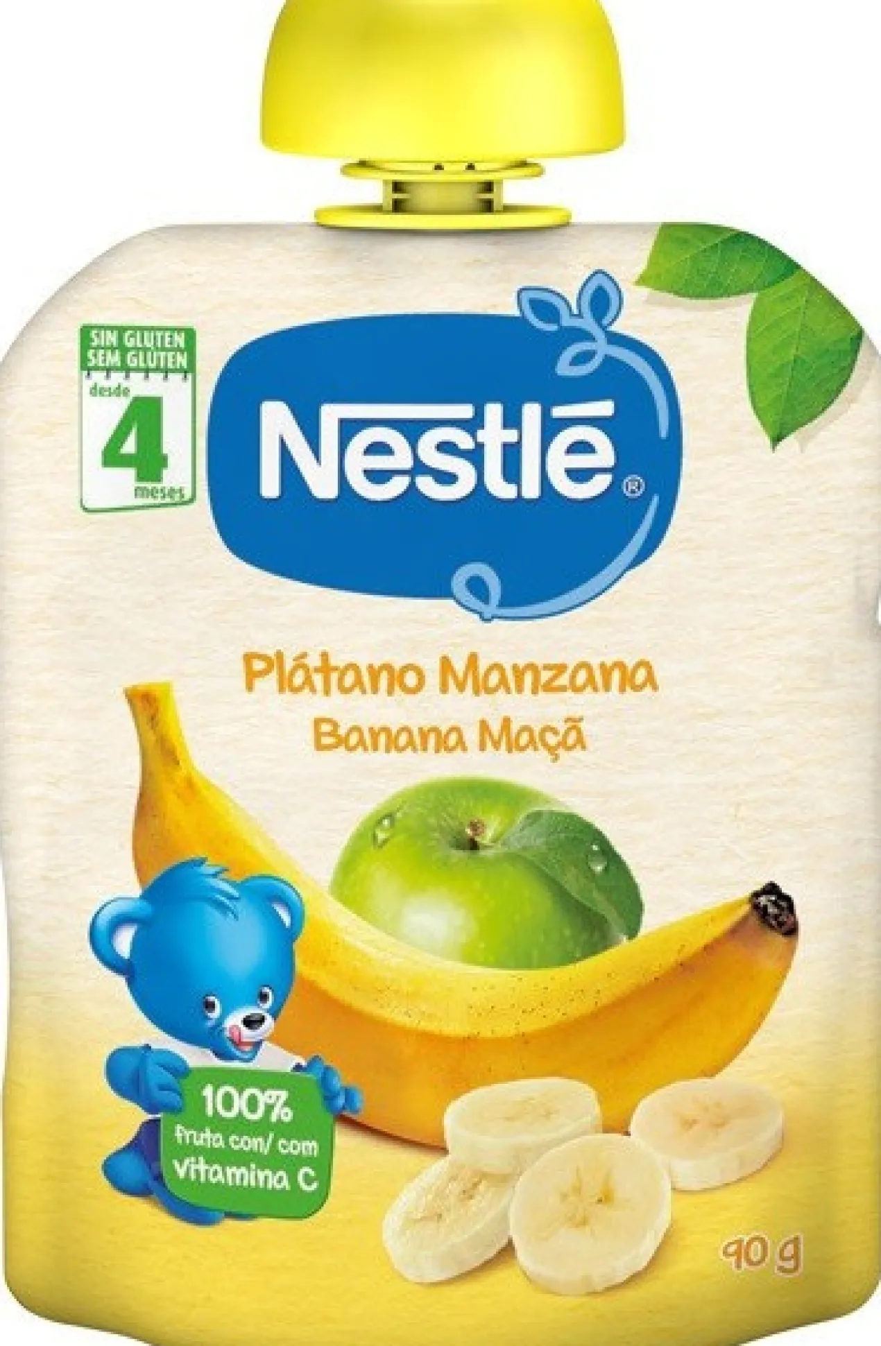 Puré Plátano y Manzana en Bolsita