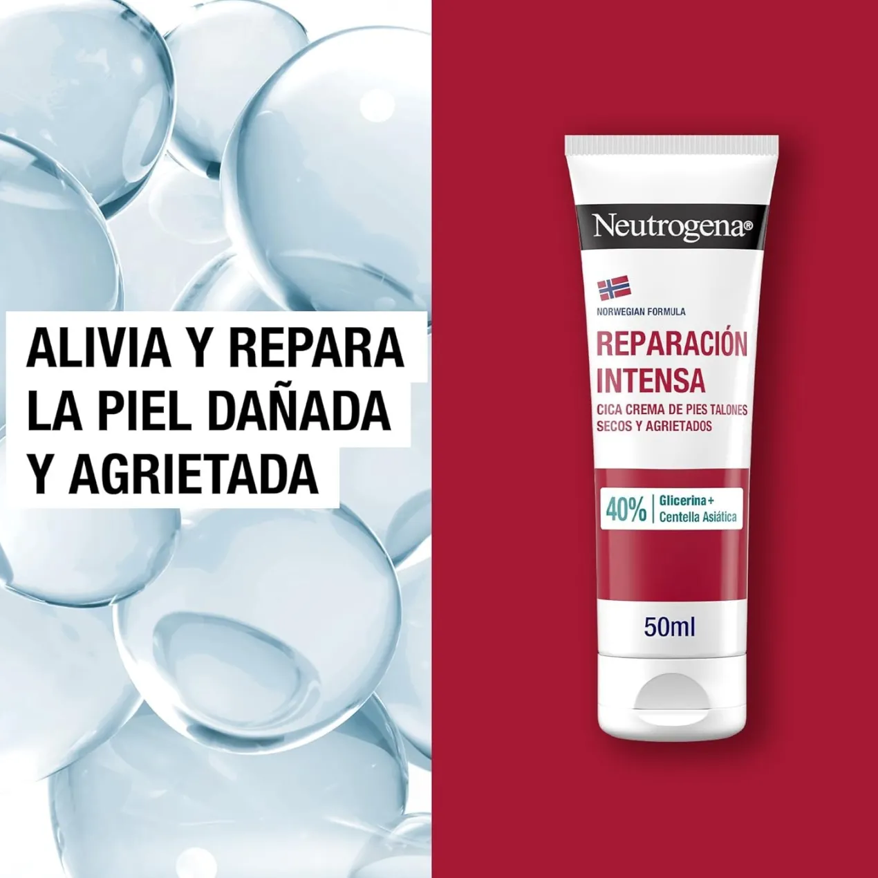 Reparación Intensa CICA Crema Pies Talones Agrietados