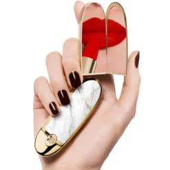 Rouge G Carcasa Joya Doble Espejo Barra de Labios Personalizable