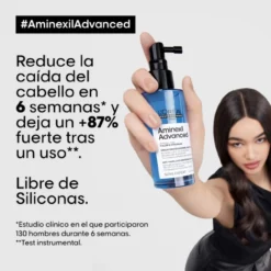 Serum Aminexil Advanced Fuller & Stronger enriquecido con activos dermatológicos para cabello con caída