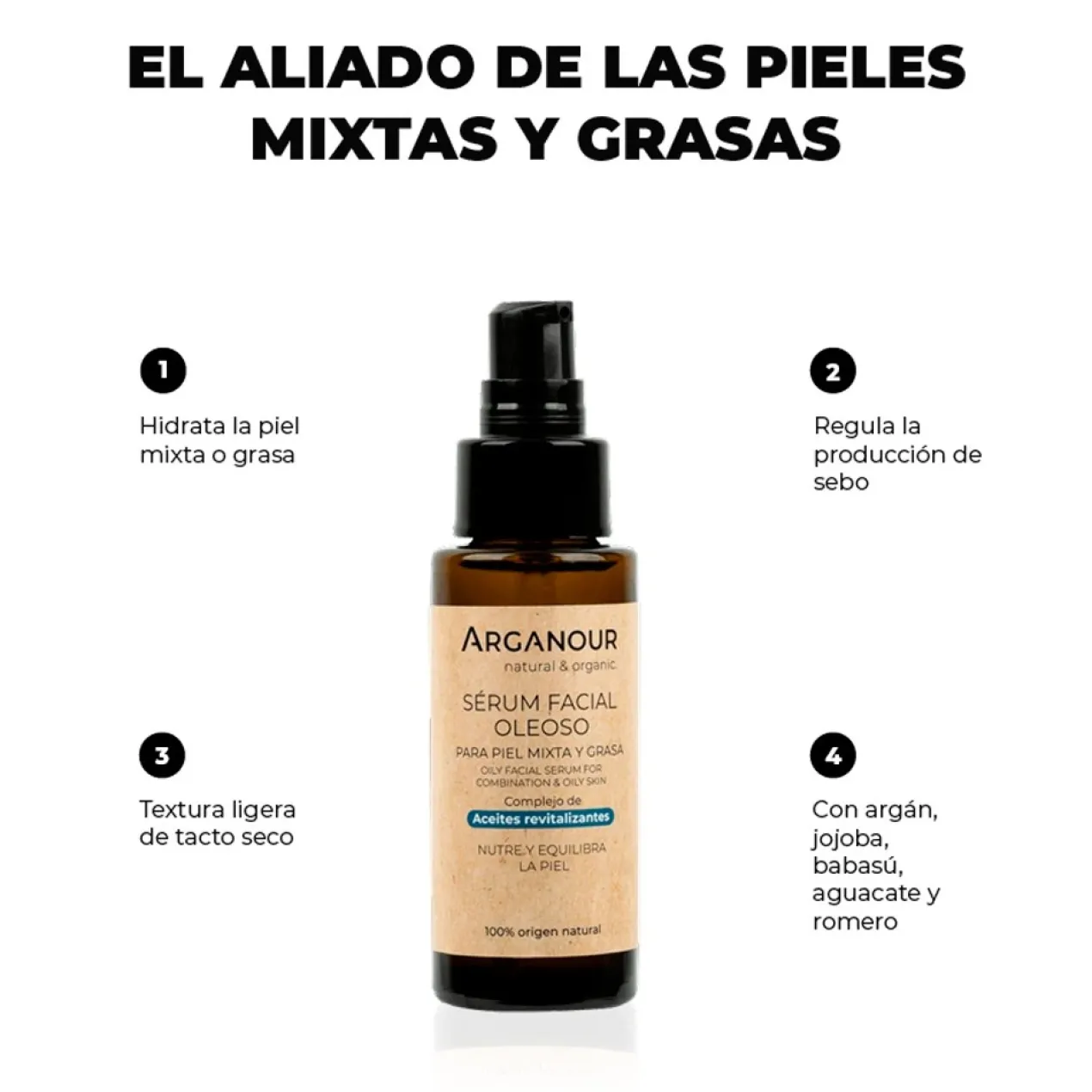 Serum Facial Oleoso Piel Mixta y Grasa