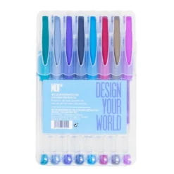 Set 8 Bolígrafos Gel de Colores Metalizados