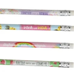 Set 4 Lápices con Goma con Mensajes
