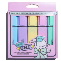Set De 5 Subrayadores Pastel Thick