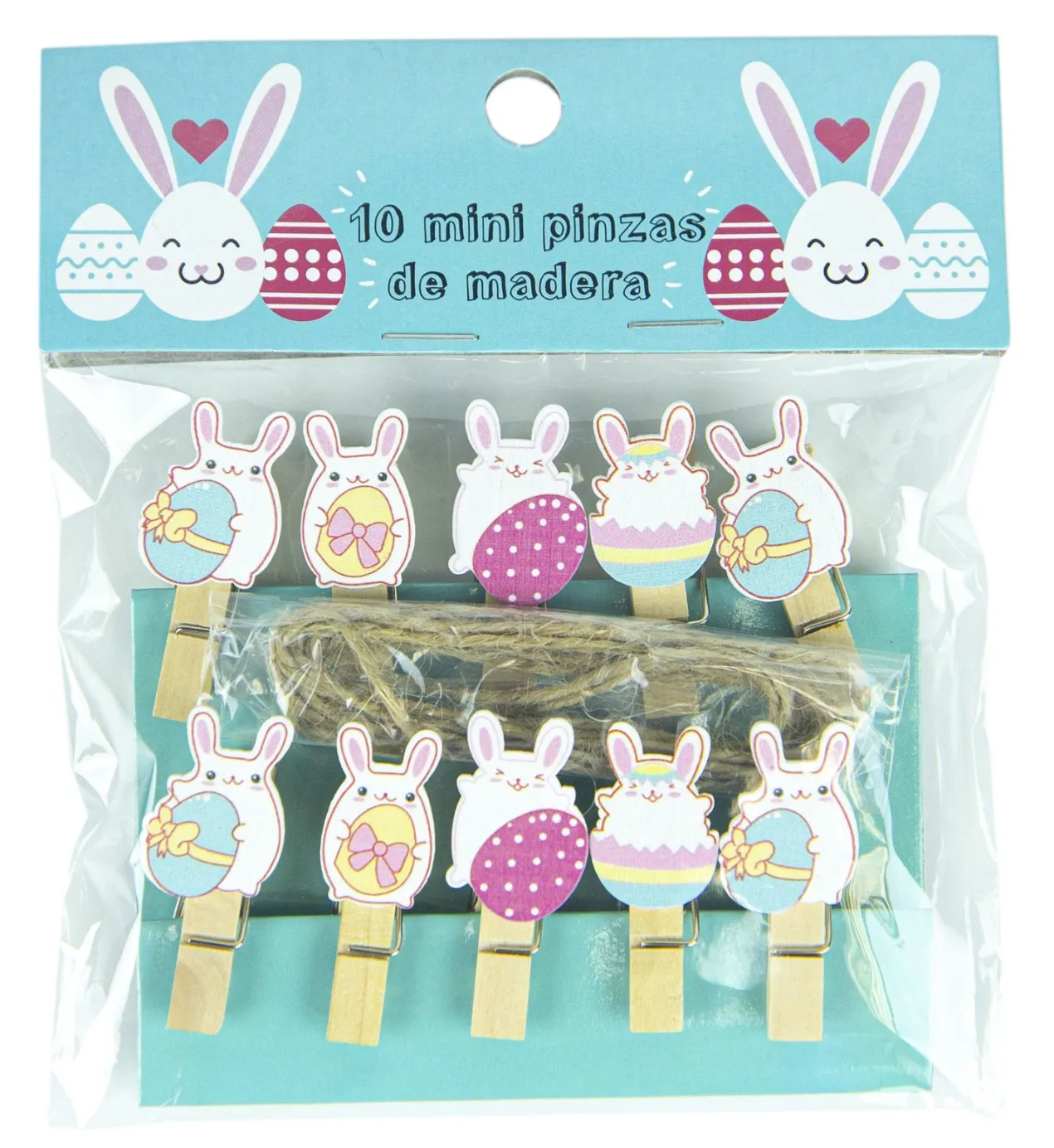 Set de Mini Pinzas de Madera Pascuas