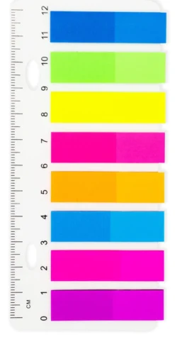 Set de Puntos de Página de Plástico con Regla